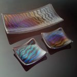 fused glass canape platter and serving dishes inspired by the Atlas Mountains in Morocco. Photo © Simon Bruntnell.
