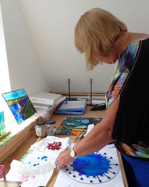 Creative glass fusion for improvers in our Kent workshop