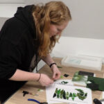 A fused glass fern being made on a one day course with Creative Retreats and Holidays